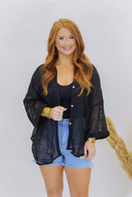 Load image into Gallery viewer, Sunbathing Knit Button Up- Black
