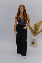 Load image into Gallery viewer, Kick Flare High Waisted Pants- Black
