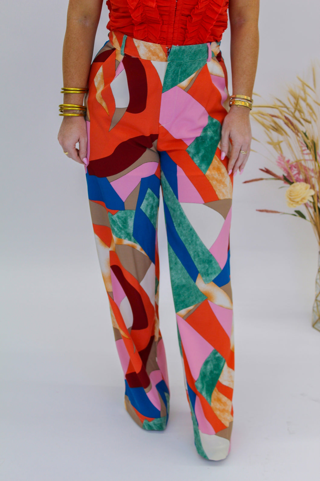 Incredibly Geometric Wide Leg Pants