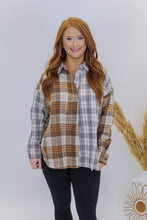 Load image into Gallery viewer, Breach Away Plaid Pullover- Brown
