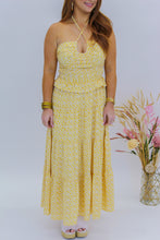 Load image into Gallery viewer, Sunny Day Halter Tiered Maxi- Gold
