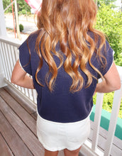 Load image into Gallery viewer, Mercia Knit Sweater Top-Navy
