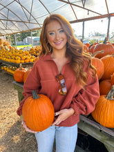 Load image into Gallery viewer, Nice &amp; Easy Sherpa Half Zip -Clay
