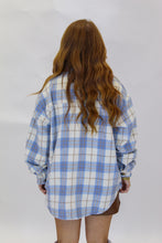 Load image into Gallery viewer, Neo Plaid Oversized Jacket- Blue
