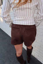 Load image into Gallery viewer, Mille Suede Skort-Chestnut
