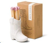 Load image into Gallery viewer, Cowboy Boot Match Holder - White
