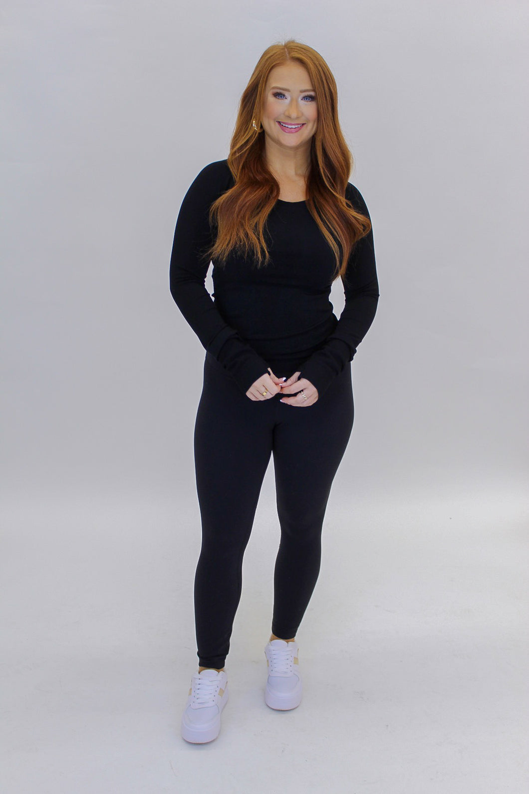 Seamless Swiftly Long Sleeve Top- Black