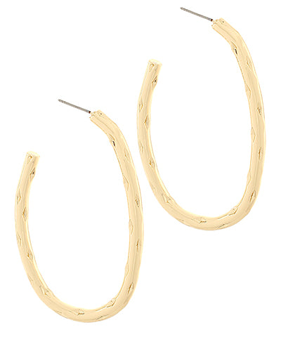 Geometric Oval Hoops