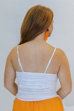 Load image into Gallery viewer, Jenn Adjustable Drawstring Crop Top- White
