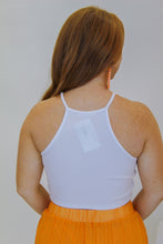 Load image into Gallery viewer, Kickoff Racerback Crop Top- White
