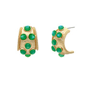 Load image into Gallery viewer, Dotted Antique Bold Hoops
