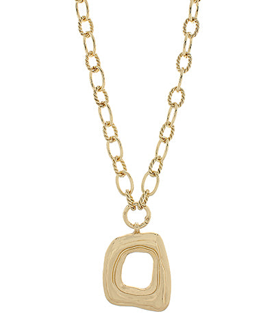 Geometric Rectangle Necklace