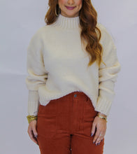 Load image into Gallery viewer, Lizzie Mock Neck Sweater-Cream
