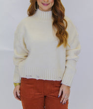 Load image into Gallery viewer, Lizzie Mock Neck Sweater-Cream
