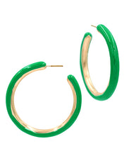 Load image into Gallery viewer, Color Enamel Hoops
