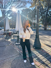 Load image into Gallery viewer, Settle Down Half Sip Pullover- Off White
