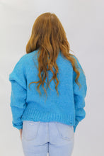 Load image into Gallery viewer, Lizzie Mock Neck Sweater- Blue
