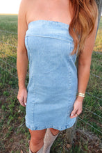Load image into Gallery viewer, Backroads Denim Tube Dress
