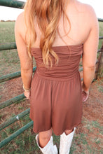 Load image into Gallery viewer, Carmen Strapless Waist Romper-Brown
