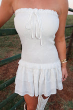Load image into Gallery viewer, Charley Strapless Mini Dress-White
