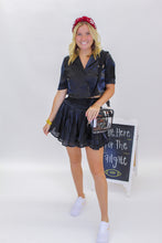 Load image into Gallery viewer, Exceptional Cropped Button Down Shirt- Black
