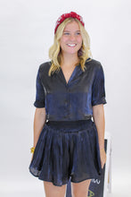 Load image into Gallery viewer, Exceptional Cropped Button Down Shirt- Black
