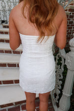 Load image into Gallery viewer, Back To You Strapless Dress-White
