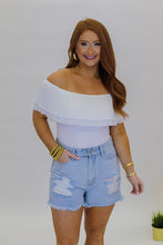 Load image into Gallery viewer, Too Dreaming Off The Shoulder Bodysuit- White
