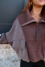 Load image into Gallery viewer, Turner Oversized Fleece Sweatshirt-Brown
