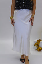 Load image into Gallery viewer, Becca Satin Midi Skirt- Cream
