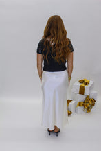 Load image into Gallery viewer, Becca Satin Midi Skirt- Cream

