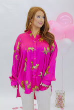 Load image into Gallery viewer, Leopard Babe Button Up- Pink
