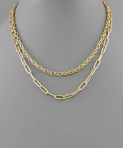 2 Chain Layer Necklace