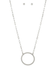 Load image into Gallery viewer, Bead Ball Pendant &amp; Chain Necklace Set
