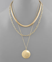Load image into Gallery viewer, Medallion &amp; Chain Layer Necklace
