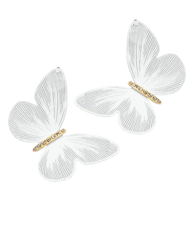 Filigree Color Butterfly Earrings