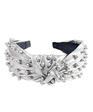 Load image into Gallery viewer, Color Bead Knotted Metallic Headband
