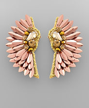 Load image into Gallery viewer, Teardrop Bead &amp; Wing Earrings
