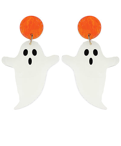 Acetate Ghost Drop Earrings
