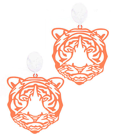 Color Tiger Filigree Earrings
