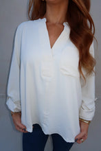 Load image into Gallery viewer, Dawn V Neck Top- Cream
