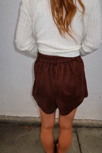 Load image into Gallery viewer, Maggie Suede Shorts- Brown
