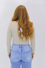 Load image into Gallery viewer, Layton Fuzzy Knit Crop Top- Oatmeal
