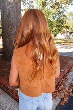 Load image into Gallery viewer, Jenny Suede Cropped Vest With Pockets
