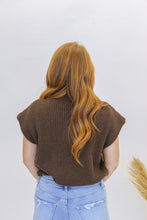 Load image into Gallery viewer, Fall Love Turtle Neck Sweater Vest- Brown
