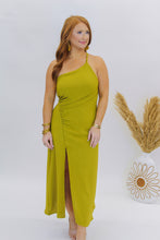 Load image into Gallery viewer, Weekend Babe One Shoulder Midi Dress- Olive
