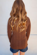 Load image into Gallery viewer, Toby Knit Cardigan- Brown
