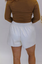 Load image into Gallery viewer, Chandler Faux Leather Shorts- Cream

