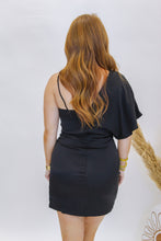 Load image into Gallery viewer, Forever Us One Shoulder Dress- Black
