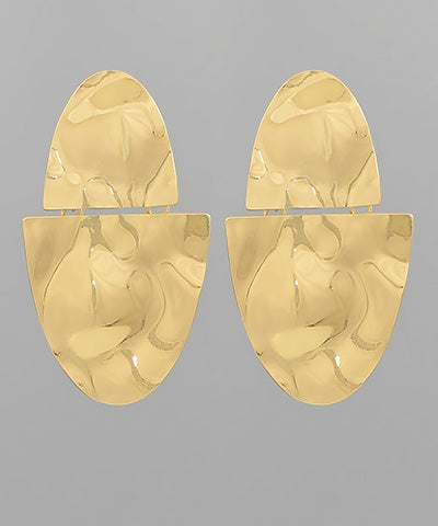 Linked  Half Oval Earrings